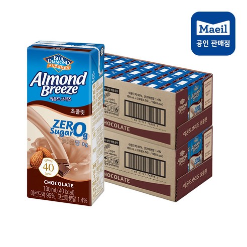 아몬드브리즈 초콜릿, 190ml, 48개