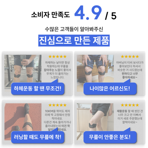 로니에 착붙는 실리콘 슬개골 무릎보호대 이미지 2
