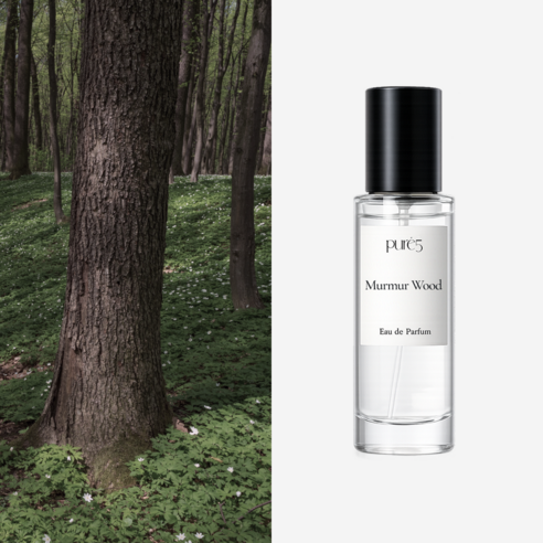 PURE5 잔잔한 숲속 우디 머스크향 향수 오드퍼퓸 MURMUR WOOD, 1개, 18ml