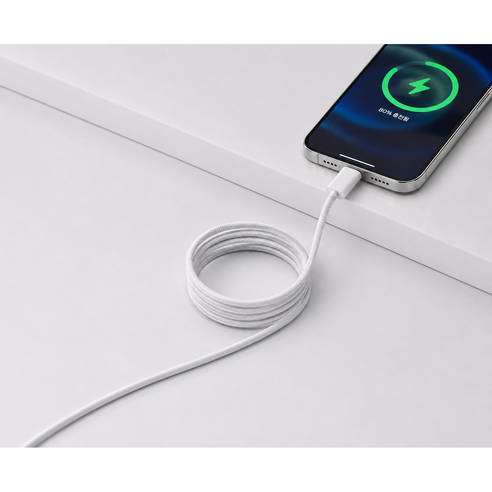 클레리브 C to C 고속충전 케이블 USB PD 지원, 1개, 화이트, 1m