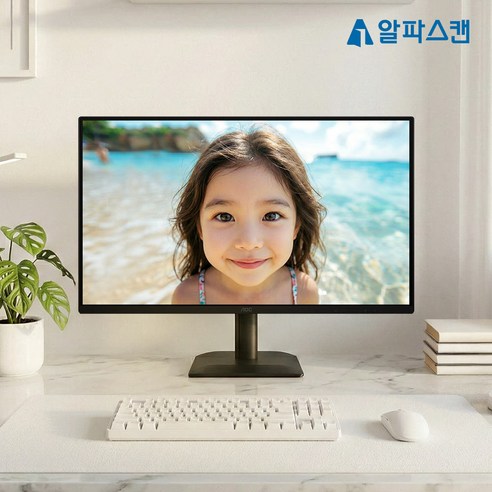 알파스캔 AOC 27E40L 27인치 보더리스 144Hz IPS 원형편광 시력보호 아이케어 AI HDR 무결점 사무 모니터, 68.5cm