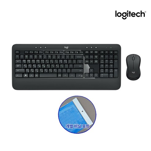 로지텍 MK540 정품 무선키보드 마우스 세트, 일반형, 블랙, MK540+키스킨