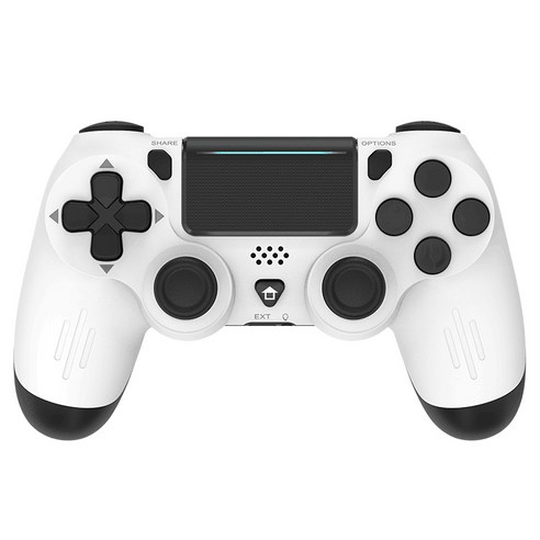 DATA FROG PS4/슬림/프로 호환 블루투스 무선 게임 패드 조이스틱 컨트롤러, 1개, White, P02