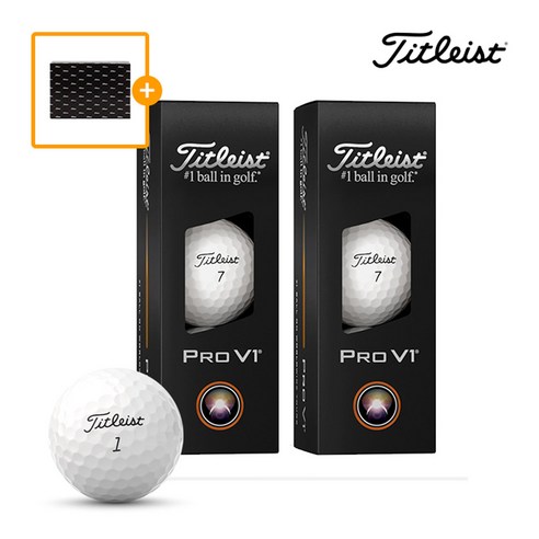[타이틀리스트] Pro V1 골프공 하프더즌 6구 선물포장 세트, 1세트, 6개입, V1 화이트+선물포장