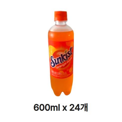 썬키스트 오렌지 소다, 600ml, 24개