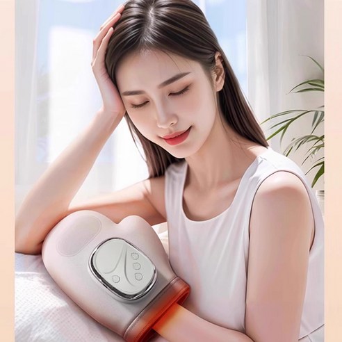 PYHO 고급스러운 전동 손 안마기 집에서쓰는 편안한 핏 손 마사지기, 화이트 그레이, AQ-001