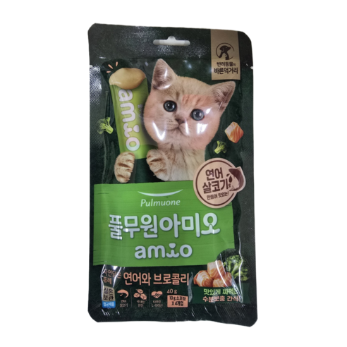 풀무원아미오 자연담은퓨레 연어와 브로콜리, 혼합맛(연어/브로콜리), 40g, 1개
