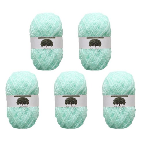 [총중량 450g/대량번들/90g*5EA]실감는삼촌 수세미실 묶음판매 90g 코바늘수세미뜨기, 13.연옥색, 5개