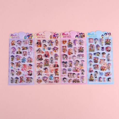 케데헌 케이팝 데몬 헌터스 3D 입체스티커 4종세트 다이어리꾸미기