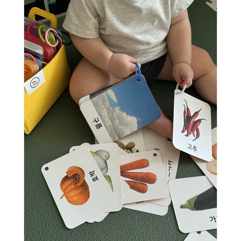 말놀이 실사 낱말카드 160장 한글/영어/의성어/의태어 이미지 4