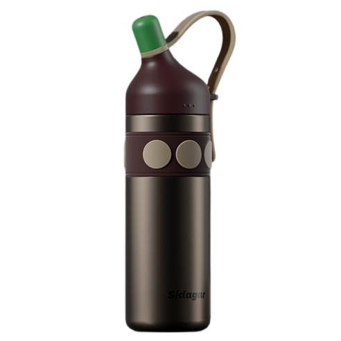 스타플러스 레트로 스타일 보온병, 1개, 720ml, 다크 베이지 + 다크 브라운
