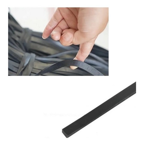 대성부품/화물차 덮개용 밴딩/스판 끈/고무줄/내마모성/타이어/소고무/결속대/14M/고무바/화물차/1톤/호루바/조경끈/고무끈/블랙/검정/카고/사각소바, 블랙, 1개