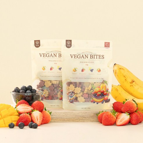 펫테일 비건바이츠 강아지 야채 과일 트릿 저알러지 췌장염 비건 간식 8종 솔직 후기 | 실제 사용자 리뷰 총정리 - 상품 이미지 2