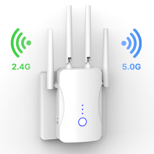 보코토 와이파이 증폭기 Extender 무선 확장기 듀얼 밴드 WiFi 중계기 무선AP, 1개, 화이트,