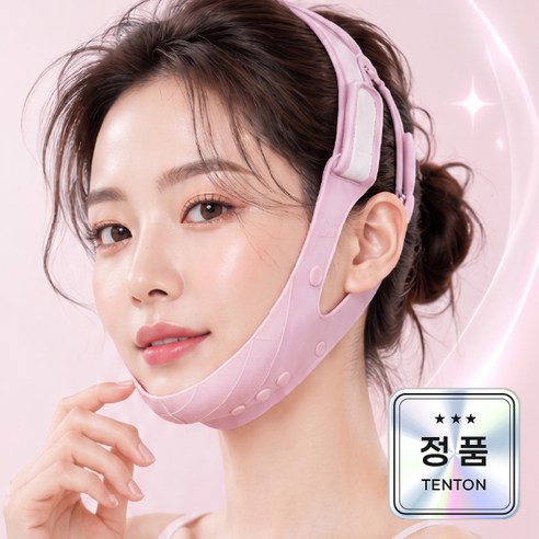텐톤 브이라인 지압볼 리프팅밴드 pro 남녀공용 얼굴붓기관리, 1개, 베이비핑크