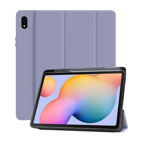 갤럭시탭 S6 라이트 lite 호환 SM-P610 SM-P615 스마트 북커버 케이스, 라벤더 퍼플
