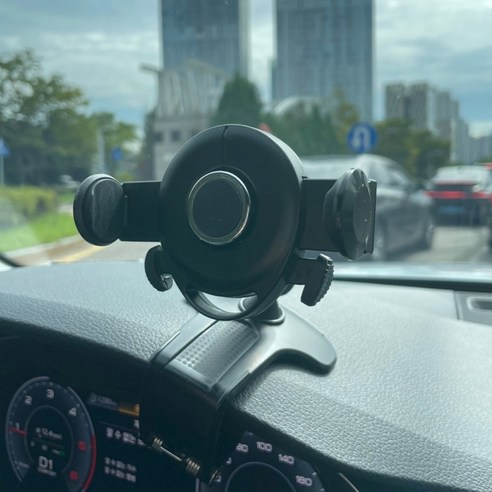 퍼펙트포유 차세대 원터치 반자동 계기판거치대 360도회전, 1개, 블랙