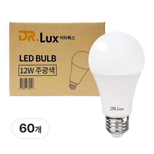 닥터룩스 LED 전구 12W, 60개, 주광색