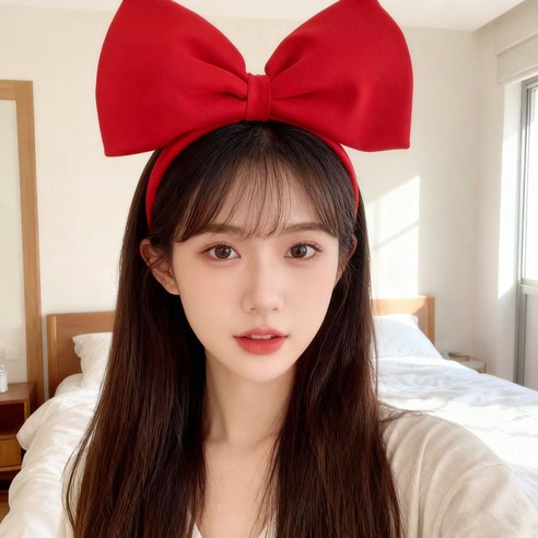 왕리본 파티머리띠, 레드