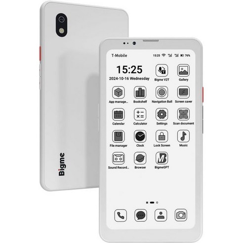 Bigme 빅미 HiBreak Pro 6.13인치 e팹 er E Ink 스마트폰 지문 잠금 해제 NFC 8GB 256GB 안드로이드 14 5G 듀얼 SIM 300PPI 긴 배터