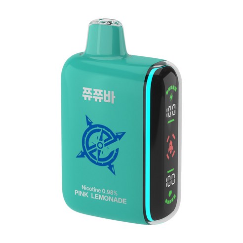 쮸쮸바 대용량 20ml 15000 편의점 일회용 전자담배 전담 0.98% 니코틴 0% 무니코틴 충전식 액정 및 액상 용량 표시 ...