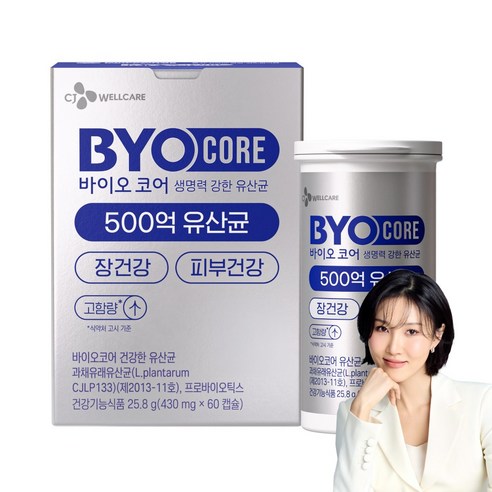 500억 유산균 CJ 바이오코어 건강한 생유산균 고함량 특허유산균, 60정, 1개