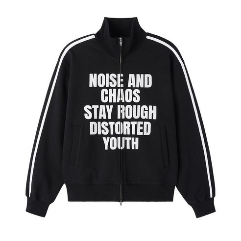 오와이 NOISE CHAOS TRACK JACKET - BLACK