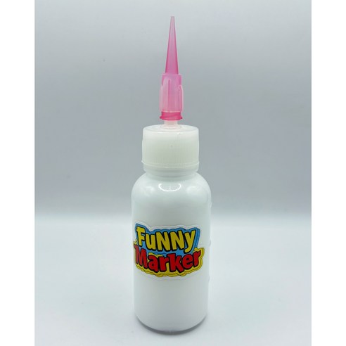 퍼니 패브릭 마카펜 검정 티셔츠 등 패브릭 전용 DIY 마커, 1개, White 30ml