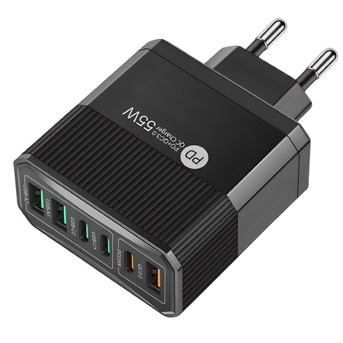 인생을 즐기다 3USB+3PD 6포트 멀티 고속충전기 55W