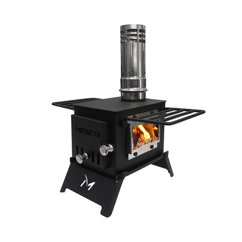 따뜻함과 실용성을 모두 갖춘 메세타 앤트 캠핑 화목난로 스틸, 당신의 캠핑을 업그레이드하세요!