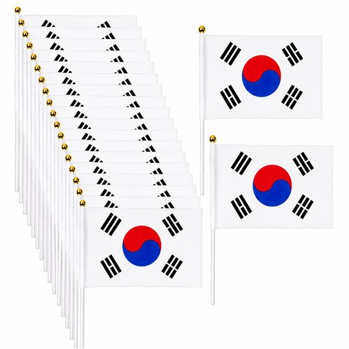알로하모아 손태극기 미니 천수기 응원 용품, 20개