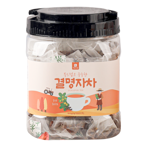 미세플라스틱 없는 생분해필터 미담식품 결명자차 삼각티백, 1개, 100개입, 1g 1개, 100개입, 1g