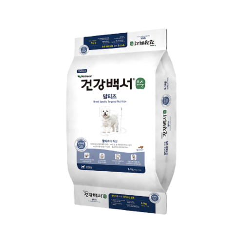 건강백서 순 강아지사료, 말티즈, 5.1kg, 1개