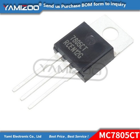 10pcs MC7805CT TO220 7805CT MC7805CTG TO-220 MC7805 세 단자 레귤레이터 - 배터리터미널 ...