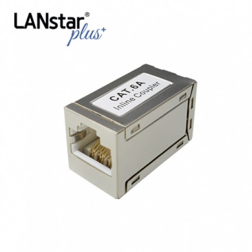 (LANstar-Plus) 랜스타플러스 RJ-45 (8P8C) Inline 커플러 I형 CAT.6A 메탈 (LSP-GIC-FJM ...