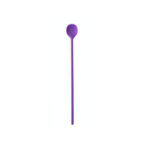 트래블앤쿡 국산 파스텔 실리콘 다용도 롱스푼 머들러, 퍼플, 1개