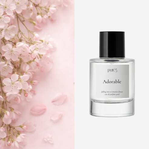 PURE5 로맨틱한 로즈 플로럴 데이트 향수 ADORABLE, 1개, 50ml