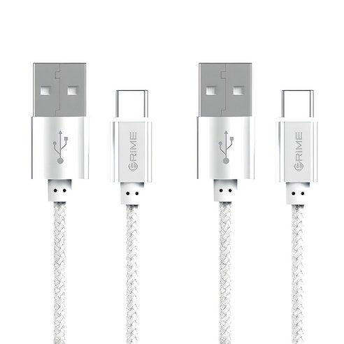 프라임 1.5M C타입 메탈케이블 실버 × 1.5m × 2개, 실버 × 1.5m × 2개 섬네일