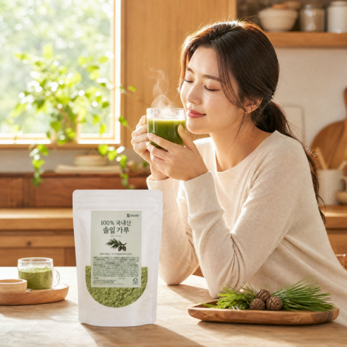 국산 솔잎가루 강원도 정선 100% 국내산 솔잎 분말 300g, 1개 맛있게 먹은 솔직 후기 썸네일
