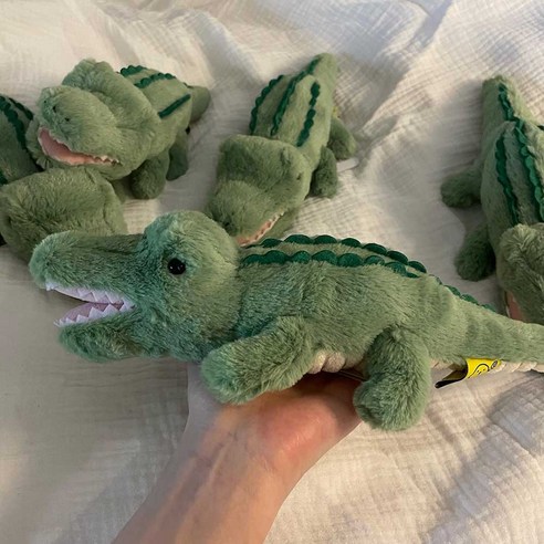 선레몬 플러피애니멀 악어 동물 애착 인형, 1개, 그린, 30cm