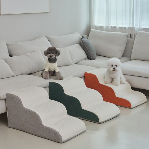 슈퍼펫 강아지계단 논슬립 슬개골보호 미끄럼방지 3단 커브 스텝 이미지 3