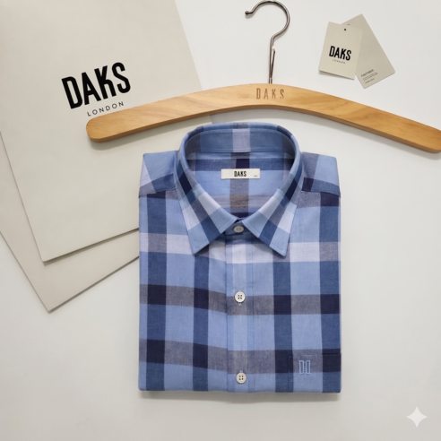 [DAKS] 닥스 26SS 린넨혼방 라지체크 셔츠 레귤러핏