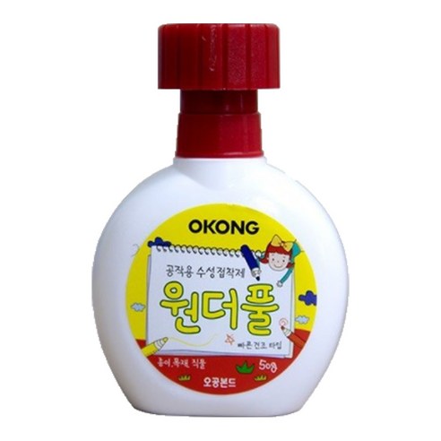 오공본드 친환경 공작용 종이 목재 직물 접착제 원더풀, 1개