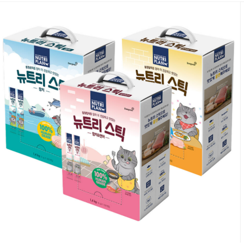동원 뉴트리플랜 뉴트리스틱 300p 3종, 3개, 1.4kg, 혼합