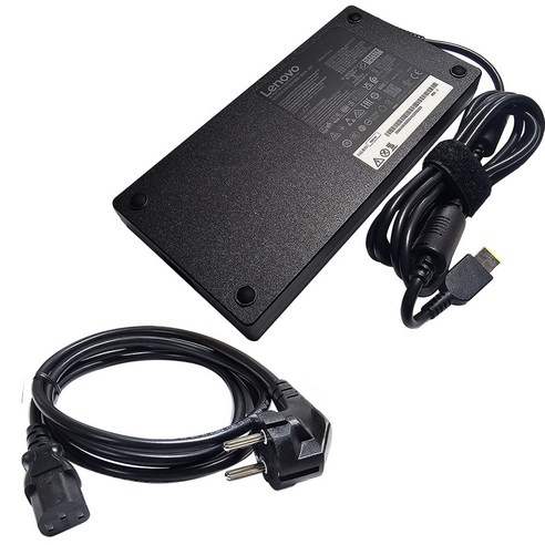 레노버 300W 노트북 어댑터 20V 15A 슬림 사각팁 ADL300SDC3A, ADL300SDC3A +전원케이블