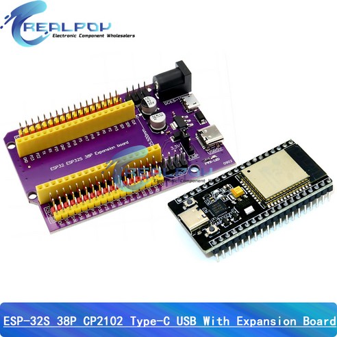 WROOM32 개발 보드 TYPE C/ USB CP2102 WiFi 블루투스 듀얼 코어 32 DevKitC 32S 38핀 ...