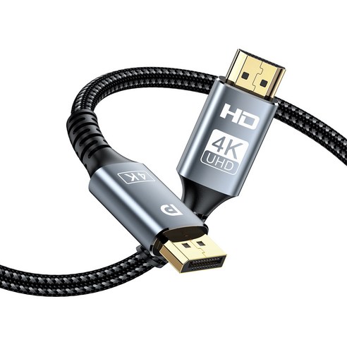 KAKAPOZO 4K@60Hz DP to HDMI 모니터 케이블, 3m, 1개