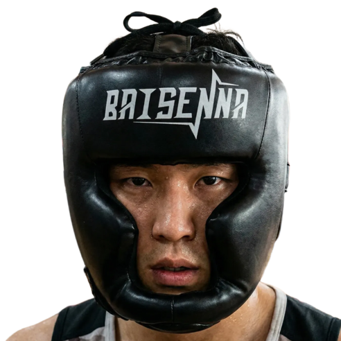 세모 초경량 복싱 격투기 헤드기어 머리보호대, 1개, 블랙