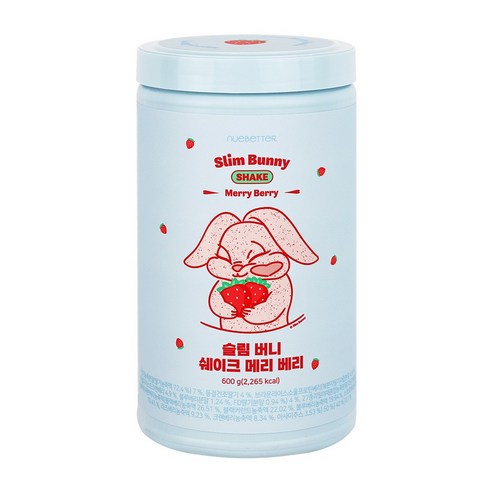 뉴베러 슬림 버니 쉐이크 대용량 단백질 BCAA 체중조절 영양밸런스 메리베리 1통X600g, 1개, 600g