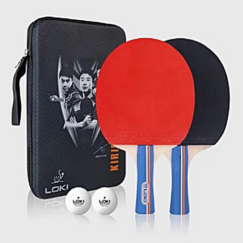 로키 K3000 쉐이크 탁구라켓 세트 (라켓2 + 탁구공2 + 케이스), 단품, 1개
